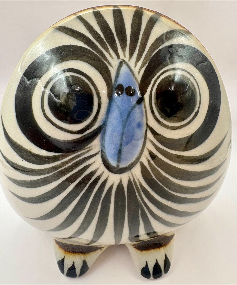 Ken Edwards Owl With Big Eyes 4. 5" Figurine Tonala Mexican Pottery